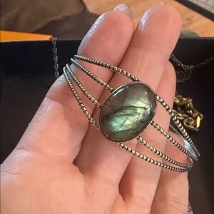 Vintage Silver Labradorite Bracelet